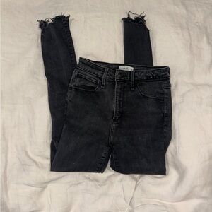 ABERCROMBIE black distressed/ripped jeans